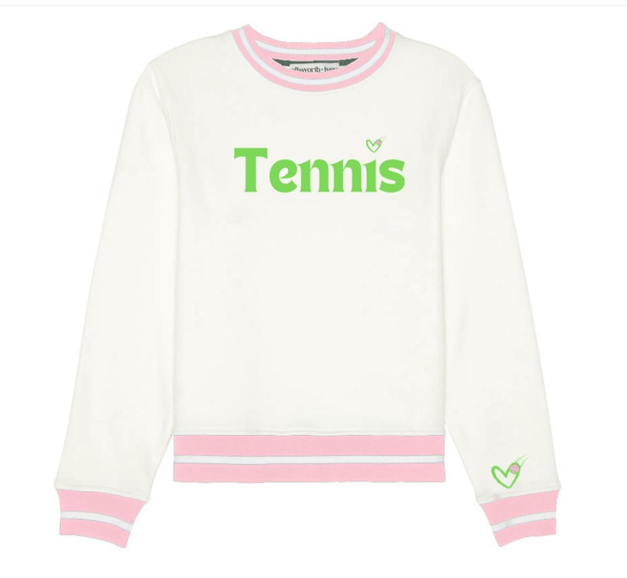 Pink Tennis scuba sweatshirt