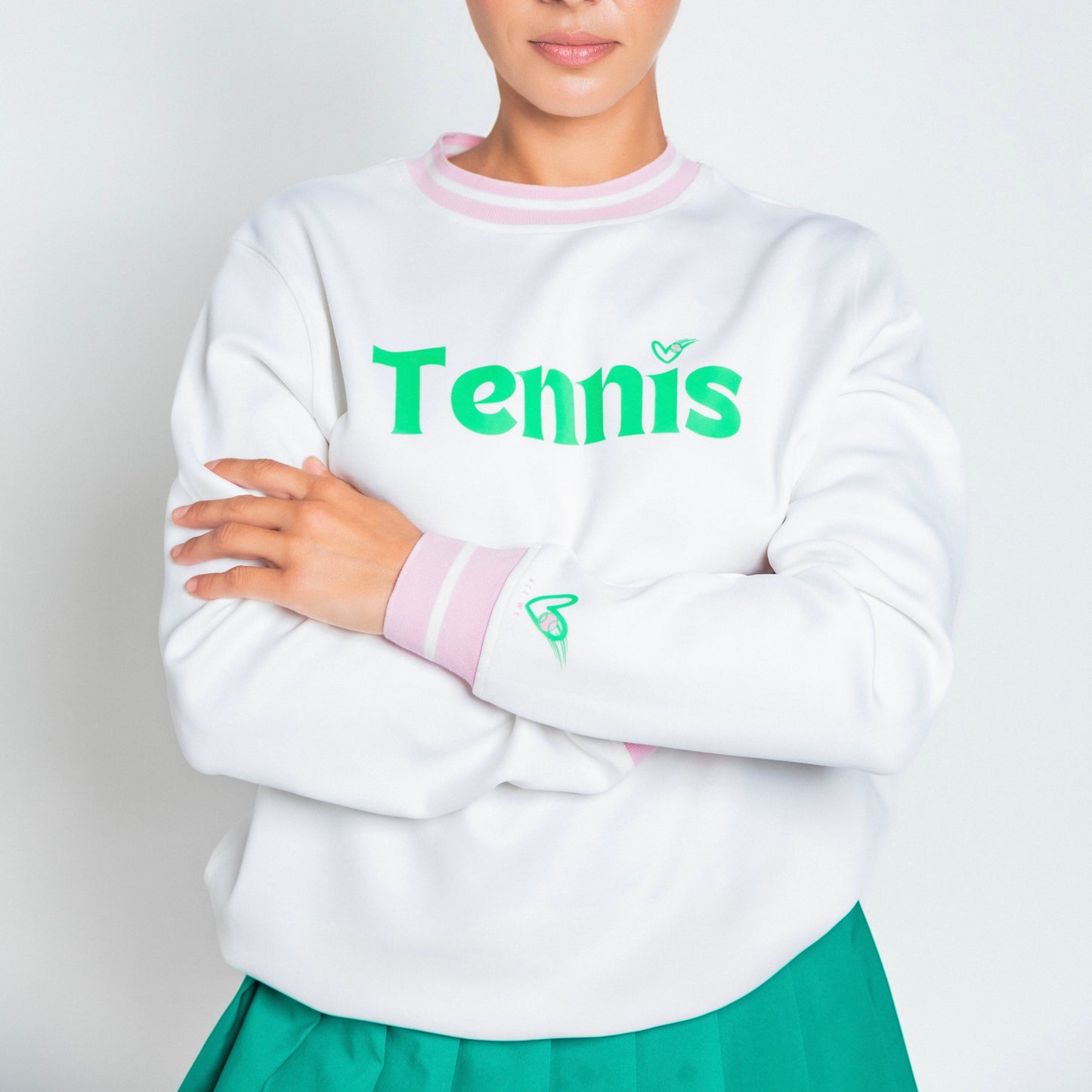 Pink Tennis Scuba Sweatshirt