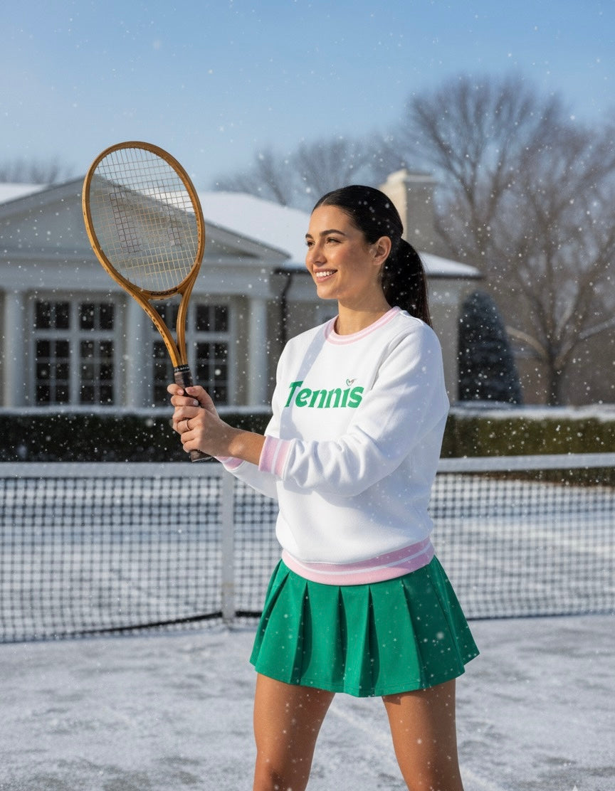 Pink Tennis Scuba Sweatshirt