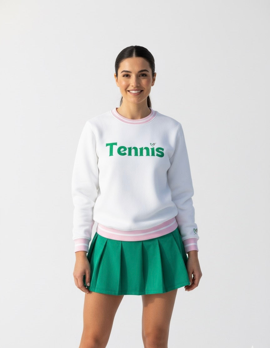 Pink Tennis Scuba Sweatshirt